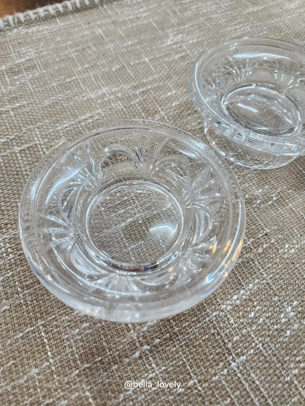 Set Of 2 Clear Glass Cabdle Holders